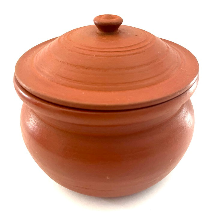 Unglazed Clay Handi/ LEAD-FREE Clay Pot for Cooking With Lid