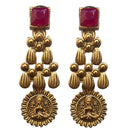 Antique Gold Kemp Stone Necklace Earring Jewelry Set