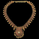 Antique Gold Manga Pendant Red Kemp Jewelry Haram Chain