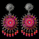 Beaded Stone Dangle Fashion Jewelry Earrings