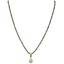 Black Beaded Gold Fashion Pendant Jewelry Necklace Chain