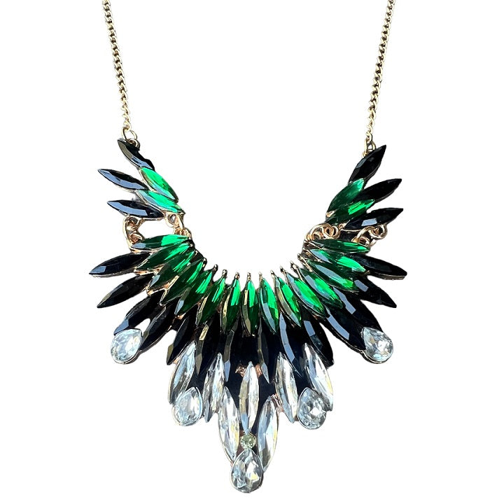 Crystal Rhinestone Statement Fashion Jewelry Necklace