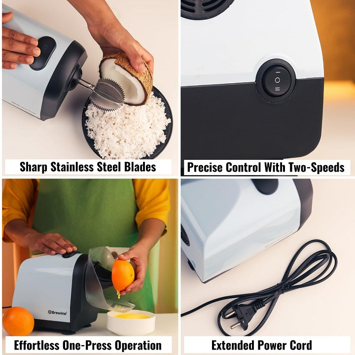 Electric Coconut Scraper Grater Citrus Juicer