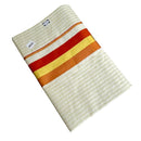 Kerala Kasavu Set Saree with Stripes & Red Border