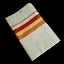 Kerala Traditional Onam Kasavu Set Saree with Stripes Red Border