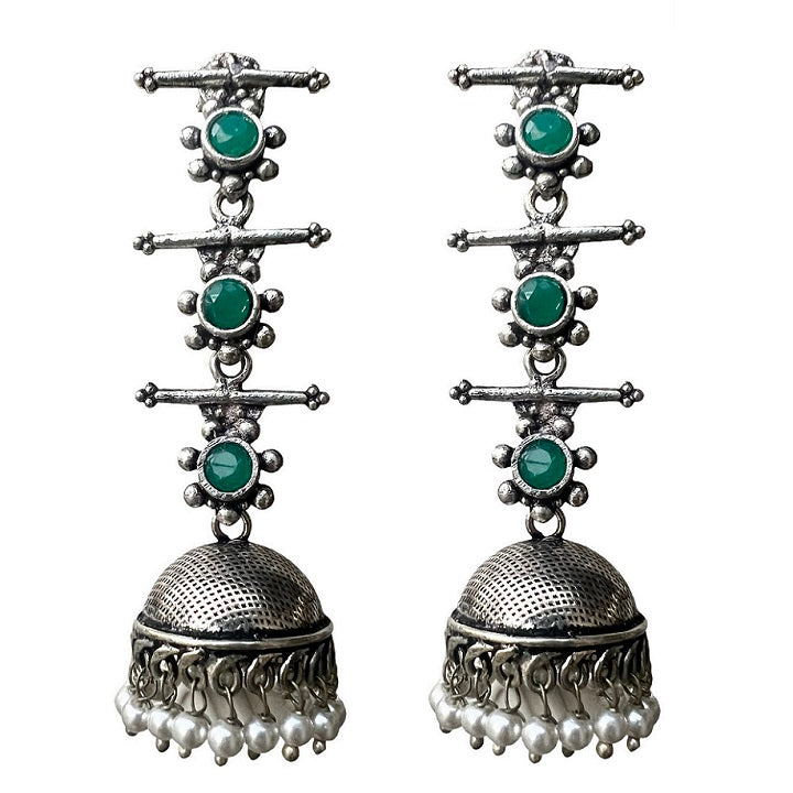Oxidized Jhumka  Silver Fashion Jewelry Earrings