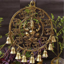 Antique Brass Om Ganesha Bells Decor