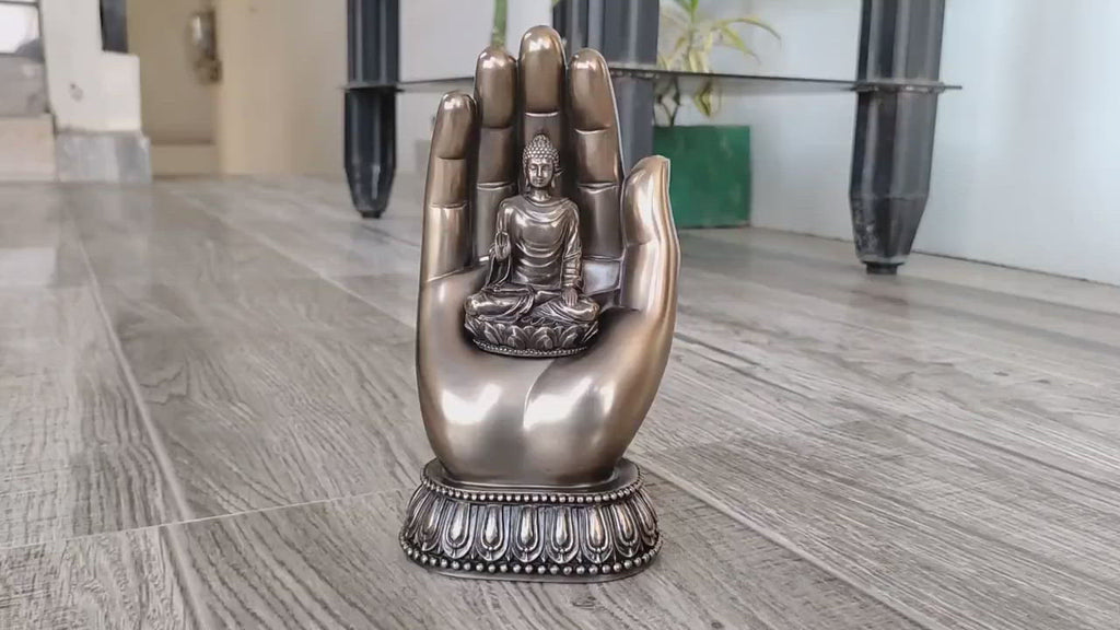 Palm Meditation Buddha Figurine