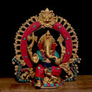 Brass Antique Ganesha Statue Sculpture Idol Home Décor
