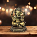 Antique Brass Ganesha Statue Sculpture