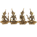Antique Brass Musicians Decor Set Large Statue Sculpture