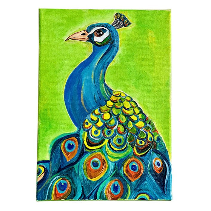 Beautiful Hand Painted Peacock Wall Canvas Art Painting Décor