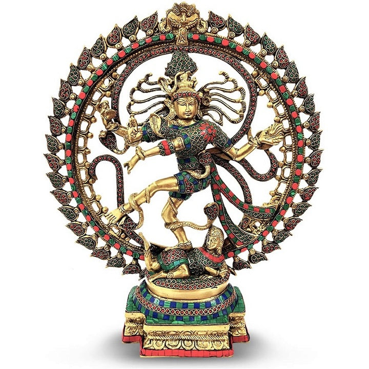 Brass Antique Nataraja Statue Large Idol Sculpture