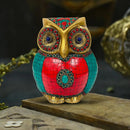 Brass Antique Owl Statue Sculpture