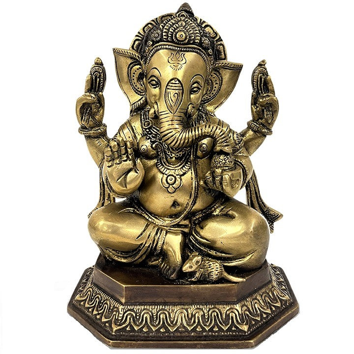 Brass Ganesha Statue Sculpture Idol