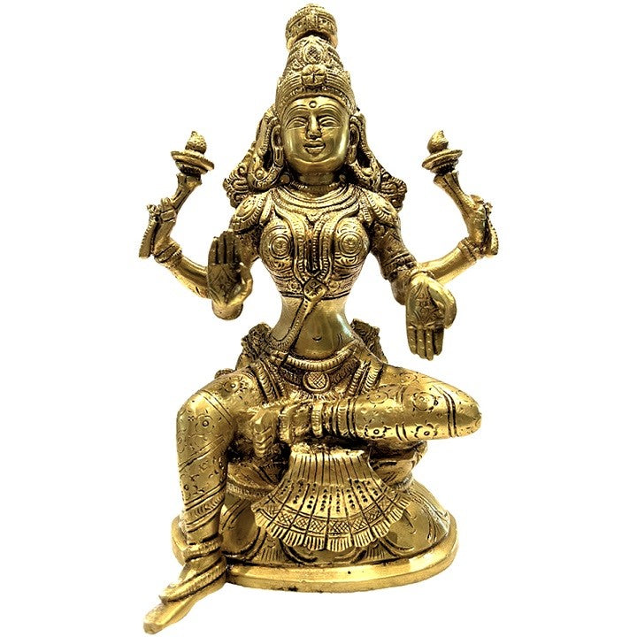 Brass Goddess Mahalakshmi Statue Sculpture Idol
