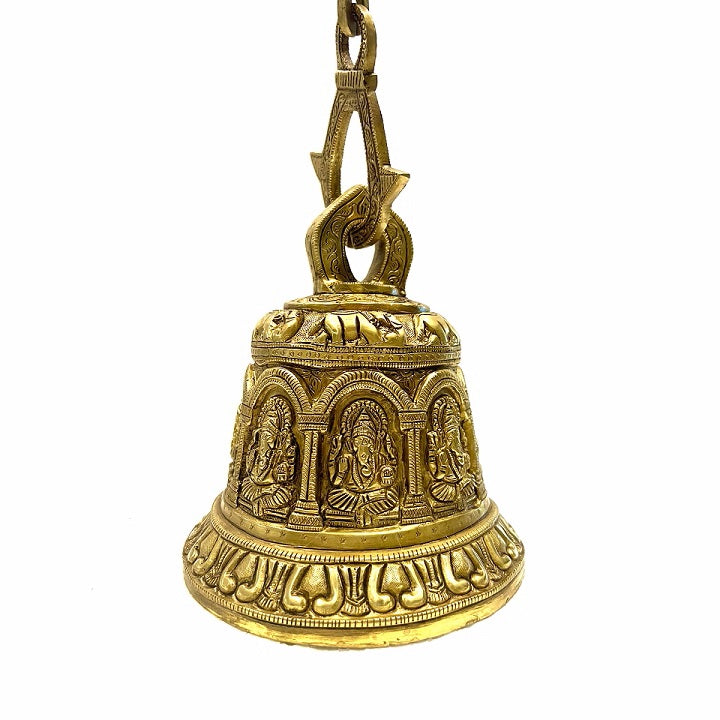 Brass Hanging Ganesh Large Temple Bell