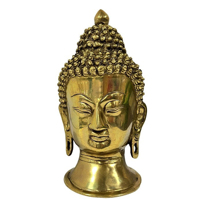 Brass Lord Buddha Head Figurine