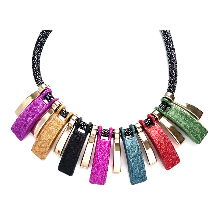 Colorful Chunky Fashion Jewelry Necklace