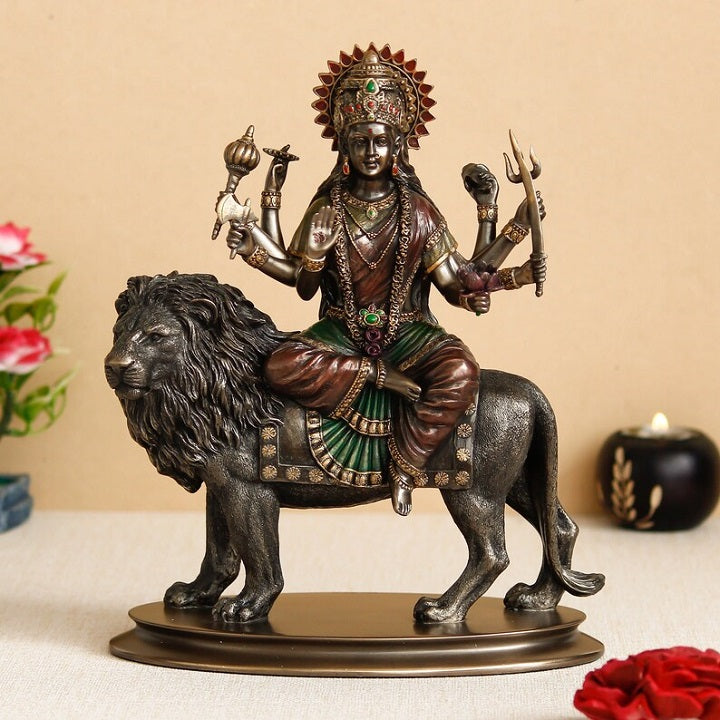 Goddess Durga Lion Sculpture
