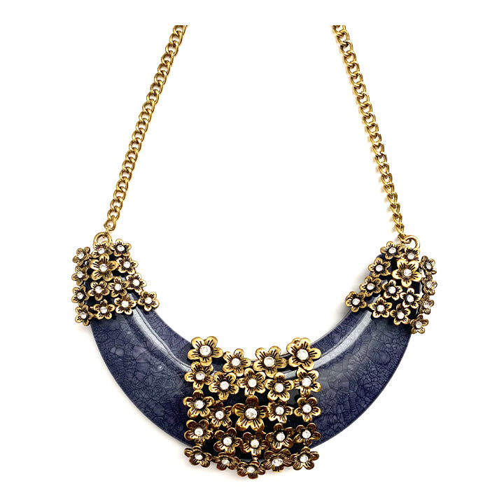 Large Crescent Moon Statement Fashion Jewelry Necklace