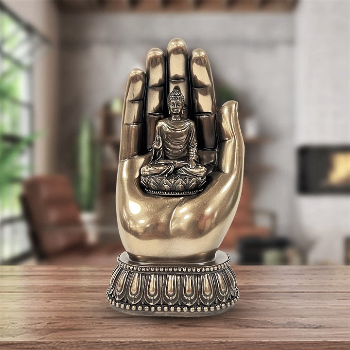 Palm Meditation Buddha Statue Figurine