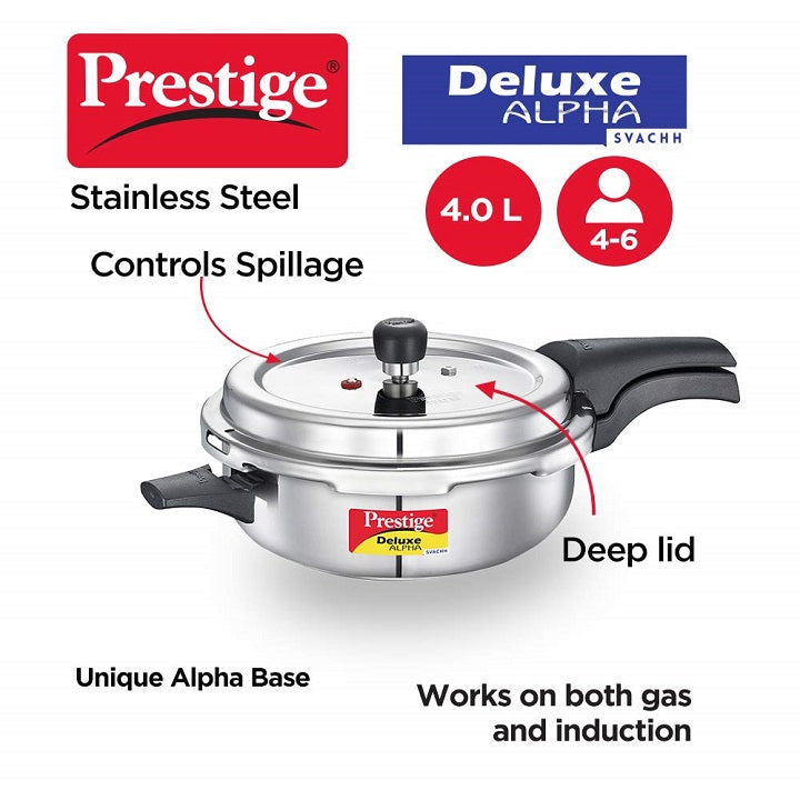 Prestige Deluxe Alpha Svachh 4L Pressure Cooker Pan