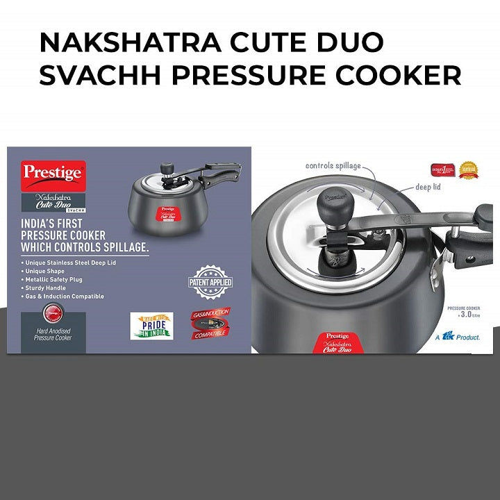 Prestige Hard Anodised 3L Pressure Cooker
