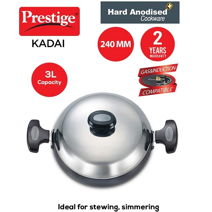 Prestige Hard Anodised Cookware Kadai Pan