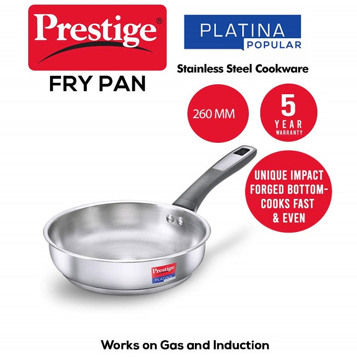 Prestige Platina Popular Stainless Steel Fry Pan