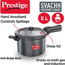 Prestige Svachh Hard Anodized 5L Pressure Cooker