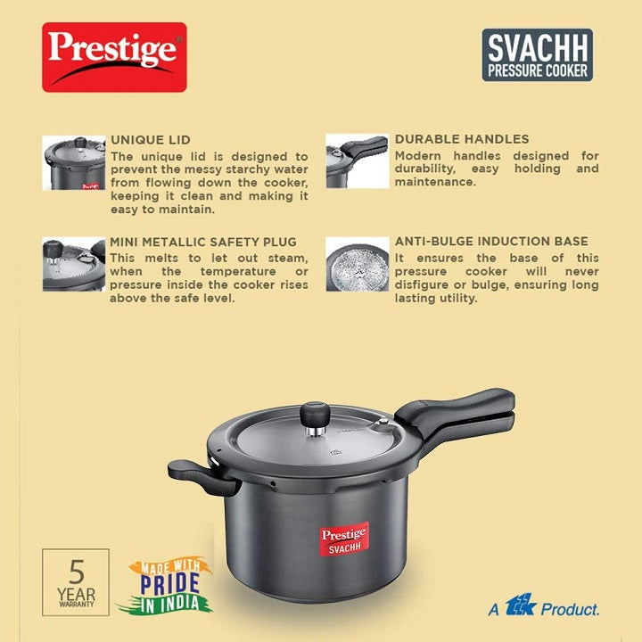 Prestige Svachh Hard Anodized 5Litre Pressure Cooker