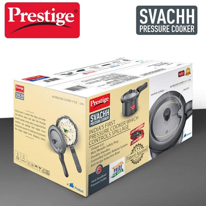 Prestige Svachh Hard Anodized Pressure Cooker 5Litres