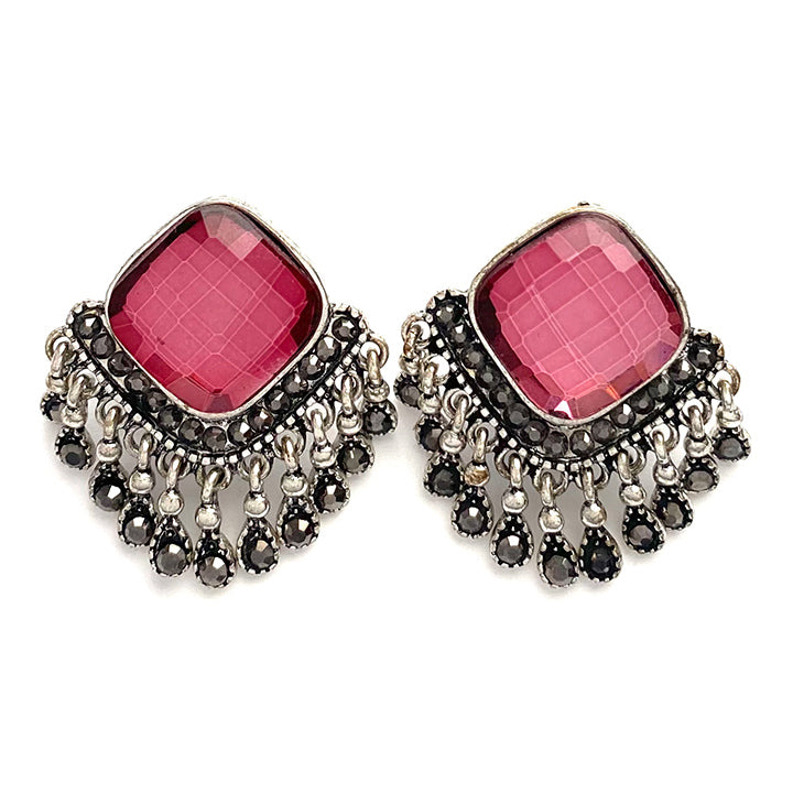 Tassel Crystal Gemstone Fashion Jewelry Earrings