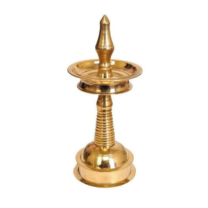 Traditional Kerala Brass Oil Lamp (Nilavilakku)
