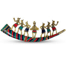 Tribal Folk Antique Brass Large Wall Hanging Art Décor