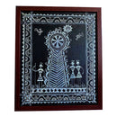 Warli Painting Framed Canvas Wall Art Décor