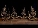 Antique Brass Musicians Decor Set Large Statue Sculpture
